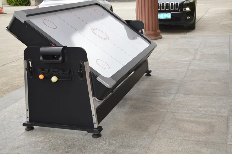( 4 in 1 Sprin Around Pool Table with Air Hockey Table, Tennis Table, Dining Table