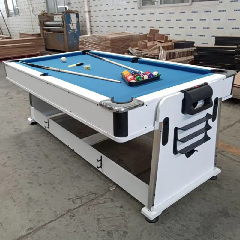 ( 4 in 1 Sprin Around Pool Table with Air Hockey Table, Tennis Table, Dining Table