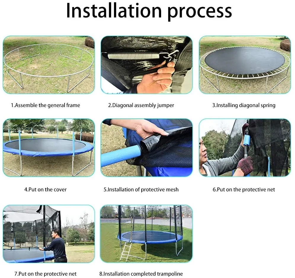 15FT Bungee Rebounder Bouncers Resistant Fitness/Exerise Rubber Trampolines