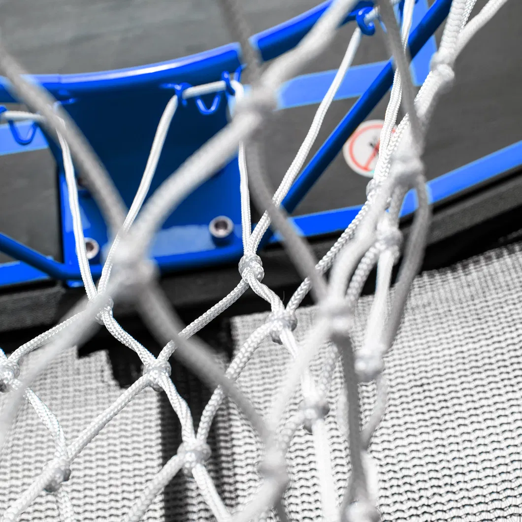16FT Round Indoor Trampoline with Safety Enclosure Net and Basketball Hoop Easy Assembly Leisure Trampoline
