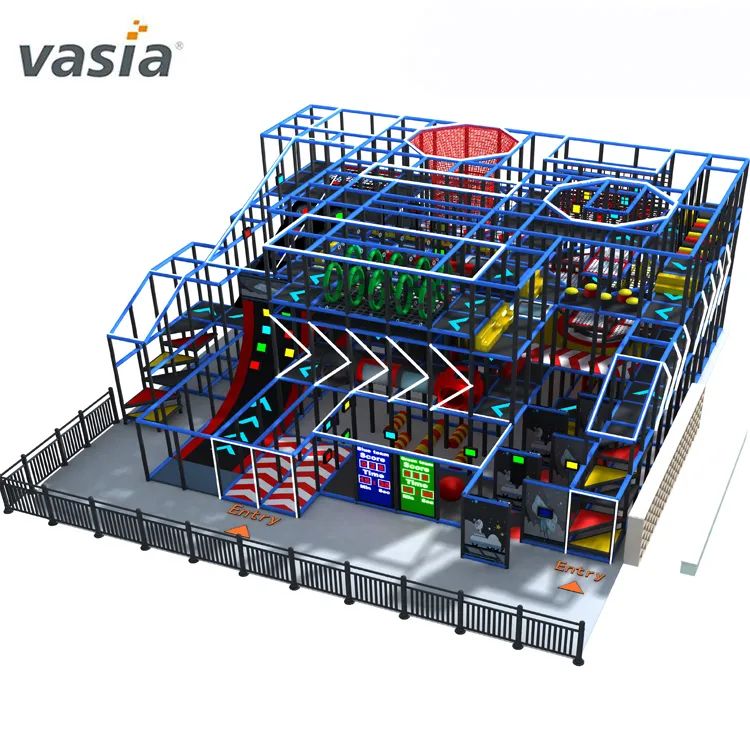 2021 New Design Multi-Function Trampoline Park and Ninja Course for Teenagers