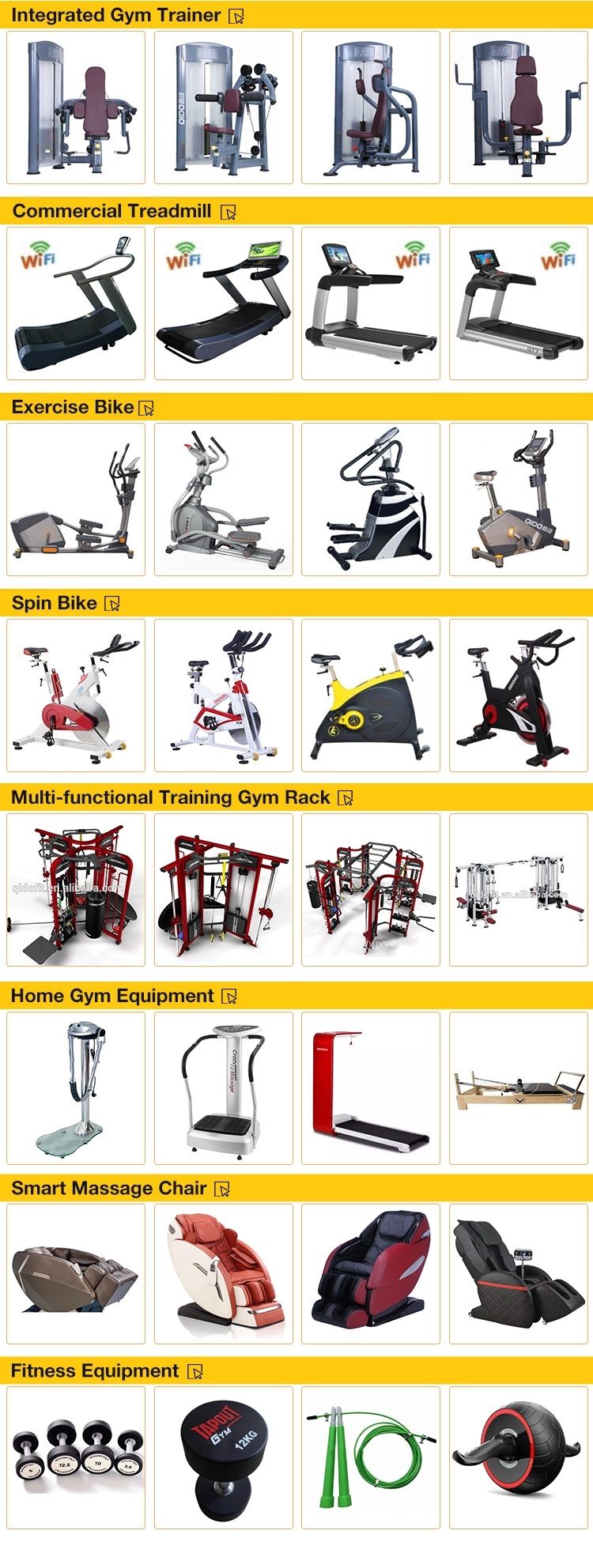 21 Inch Gym Equipment Training Runner Treadmill Electric Commercial Jogging Machine