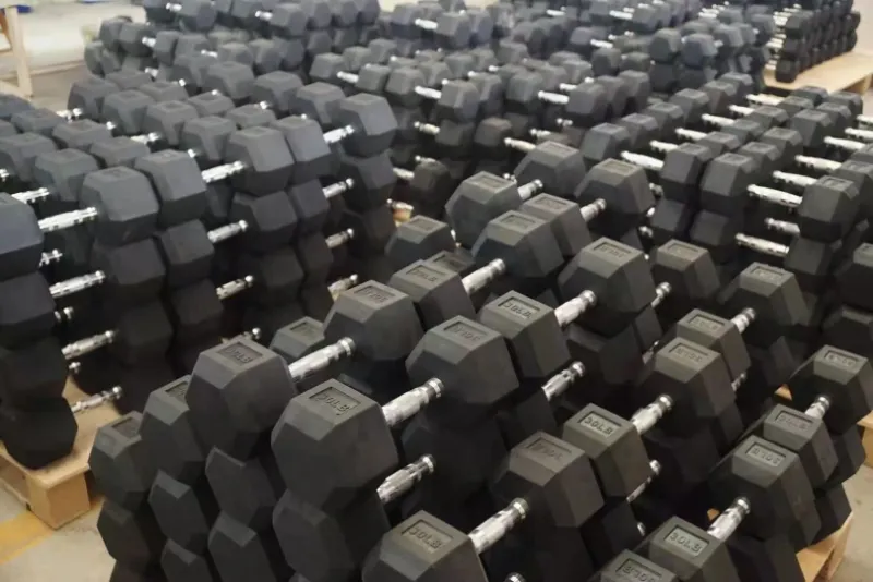 5lb 10lb 15lb 20lb 25lb 30lb 40lb 50lb Body Workouts Build Strength Weights Dumbbell Coated Heads Rubber Hex Dumbbell