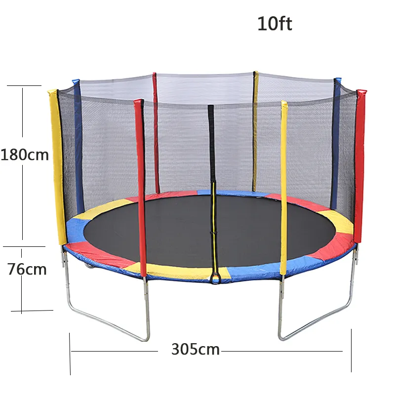 6FT -16FT OEM High Bounce Outdoor Inside Net Spring Enclosure Big Trampoline
