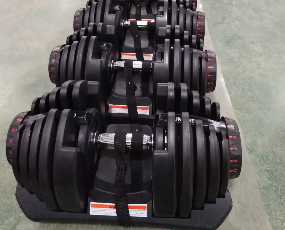 Ad-17 Home Gym Sports Equipment Rubber Coating Adjustable Weight Set/52.5 Lb Adjustable Dumbbell Set