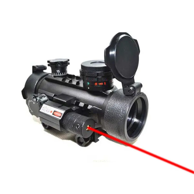 Airsoft 1X30 R&G DOT Scope Sight with Red Laser