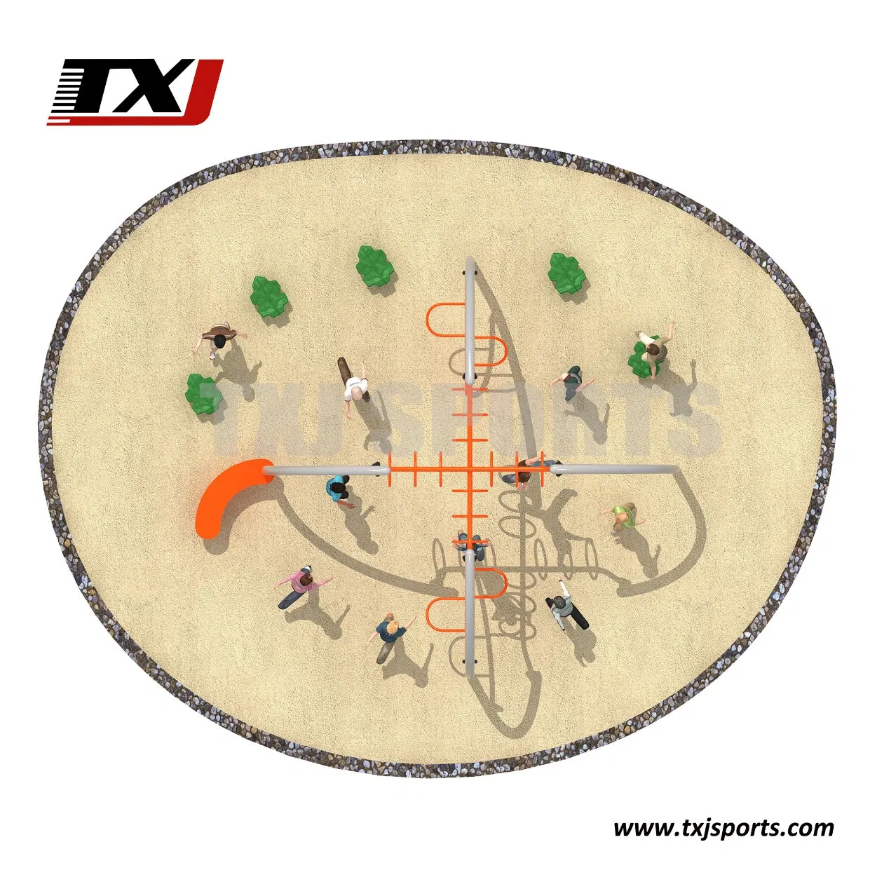 Amusement Park Kids Outdoor Playground for Fitness Training Txj-Nc1502