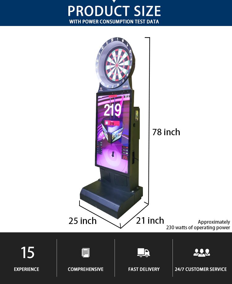 Arcade Coin Accepter Darts Machines with Soft-Tip Darts Dart Game Machine