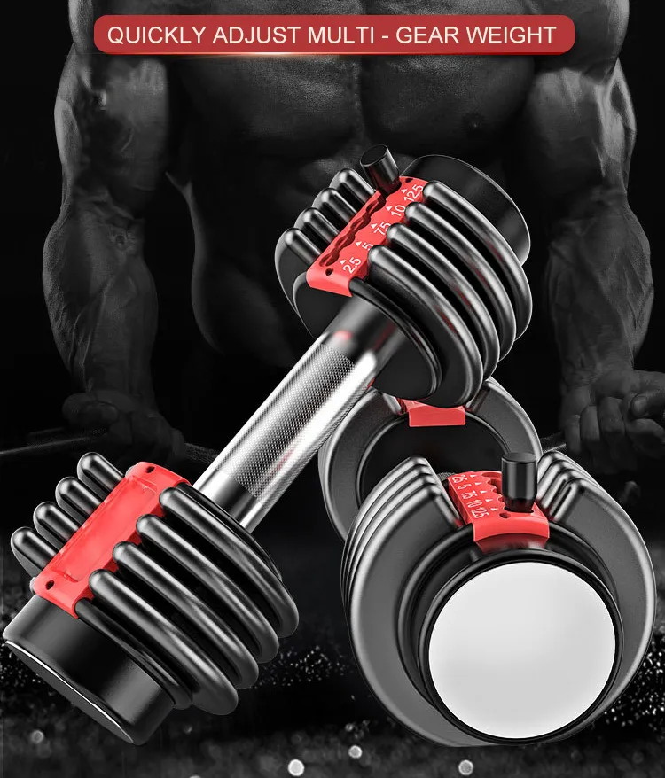 Chrome Fitness 15kg Barbell Strength Training Dumbell Sets Fitness Dumbbell Set