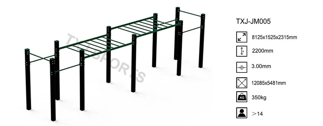 Combined Strength Training Equipment Monkey Bar Training in Park Txj-Jm005
