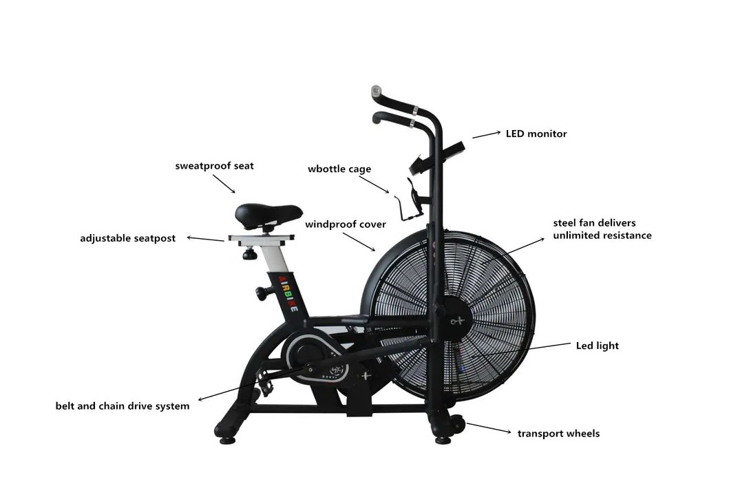 Commercial Gym Fitness Machine Crossfit Air Bike Exercise Air Bike