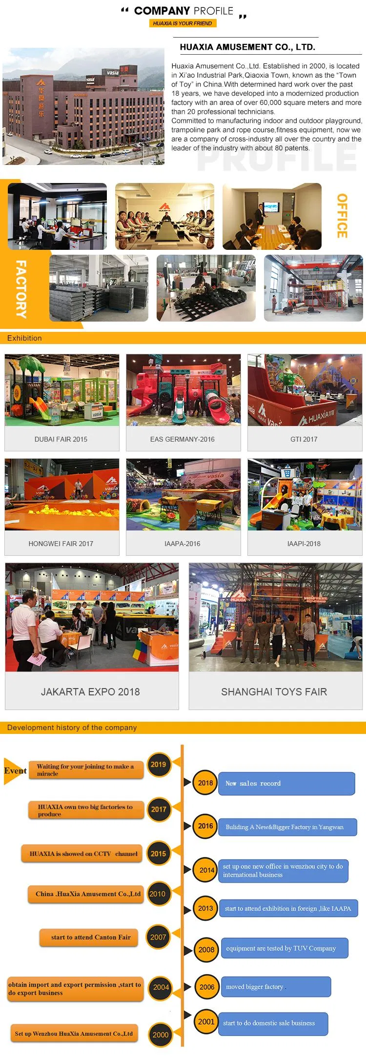 Commercial Park ASTM Trampoline Park with Foam Pit Climbing Wall