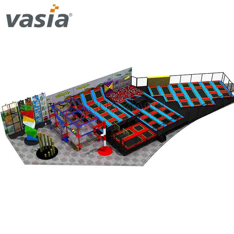 Commercial Park ASTM Trampoline Park with Foam Pit Climbing Wall