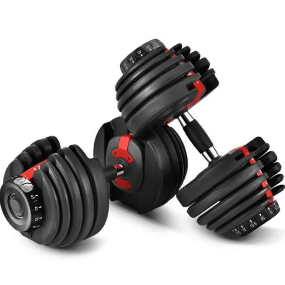 Custom Logo Adjustable Dumbbell Gym Equipment 90lbs 24 Kg 40kg Adjustable Dumbbell Set