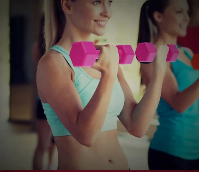 Custom Logo Gym Equipment Weight Lifting Neoprene Coated Rubber Hex Dumbbell for Women