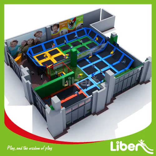Customized Kids Indoor Trampoline Courts with ASTM Certisficate