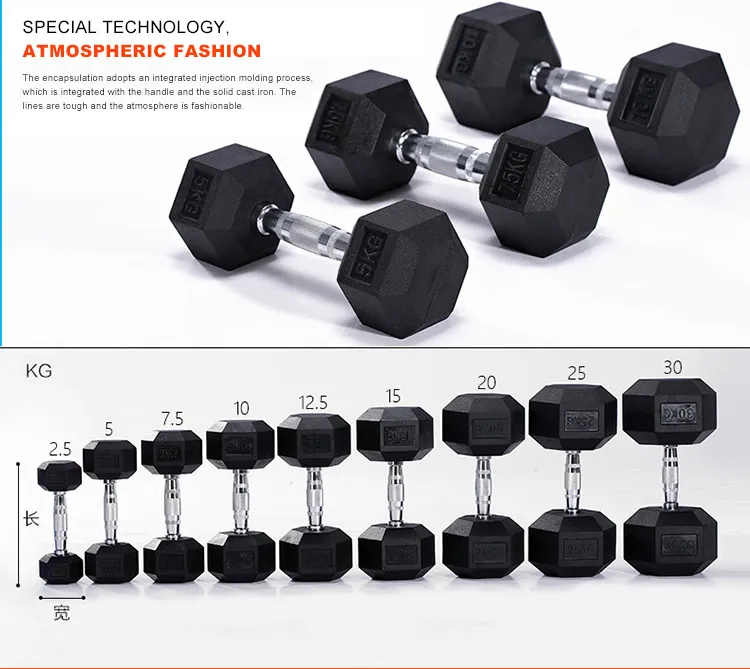 Dipping Hexagon Gym Equipment Manufacturer Mancuernas Hexagonales 40kg Lb Dumbbell