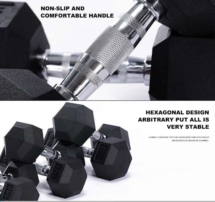 Dipping Hexagon Gym Equipment Manufacturer Mancuernas Hexagonales 40kg Lb Dumbbell