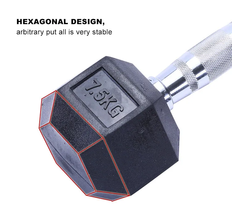 Dipping Hexagon Gym Equipment Manufacturer Mancuernas Hexagonales 40kg Lb Dumbbell