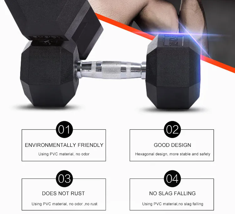 Dipping Hexagon Gym Equipment Manufacturer Mancuernas Hexagonales 40kg Lb Dumbbell
