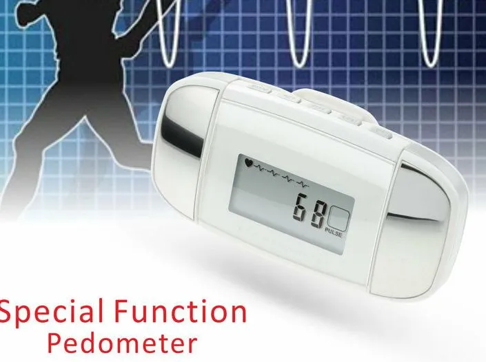 Easy See Pedometer with Clock