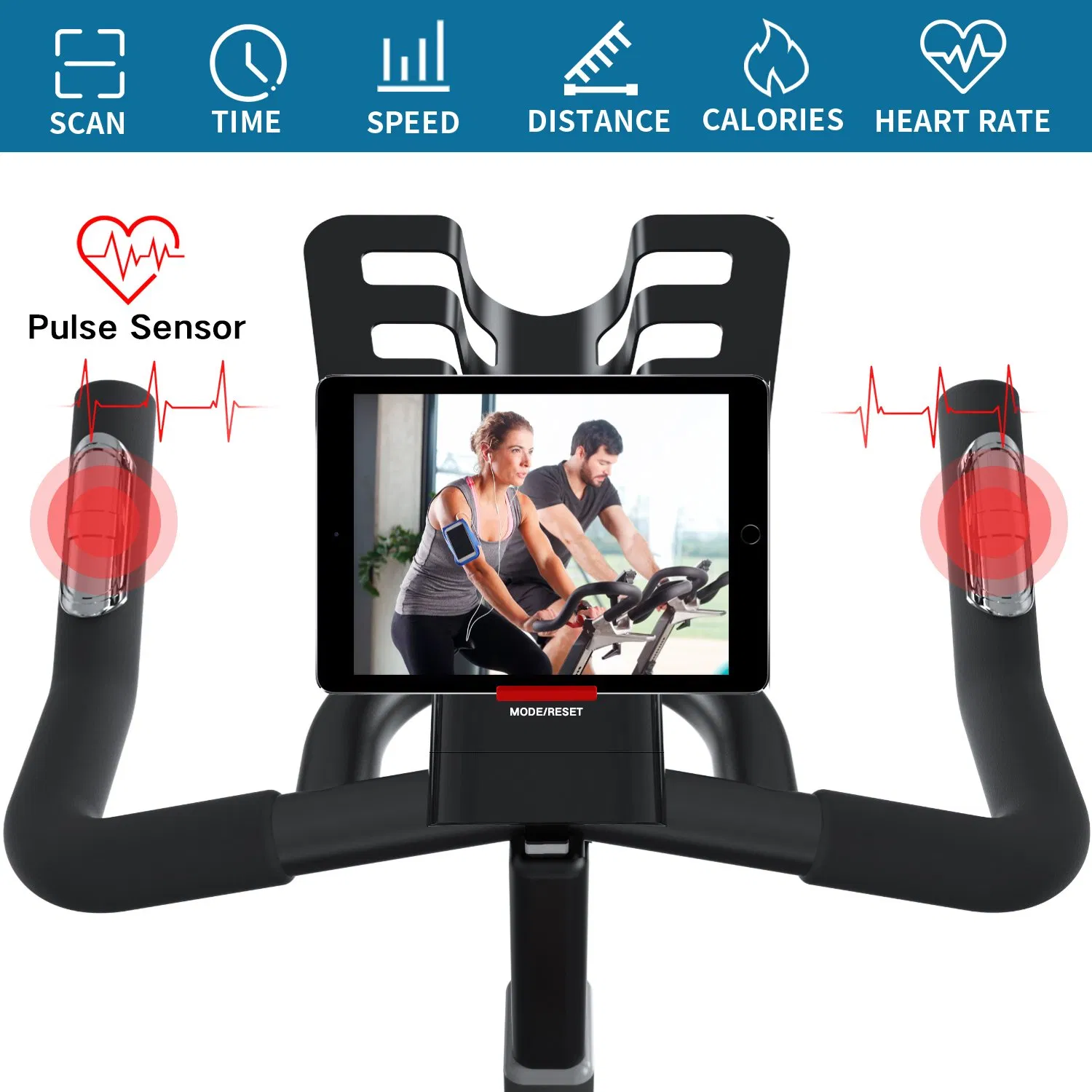 Fitness Spin Bike Magnetic Resistance Exercise Spinning Bike with Bluetooth