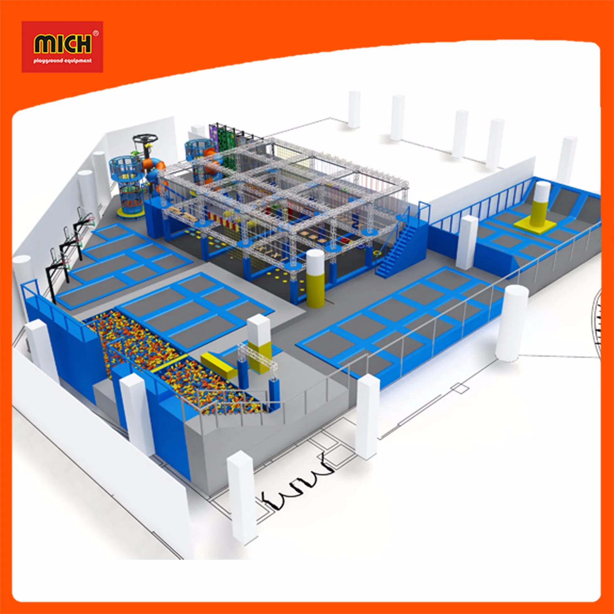 Functional Trampoline Parks with Ninja Course