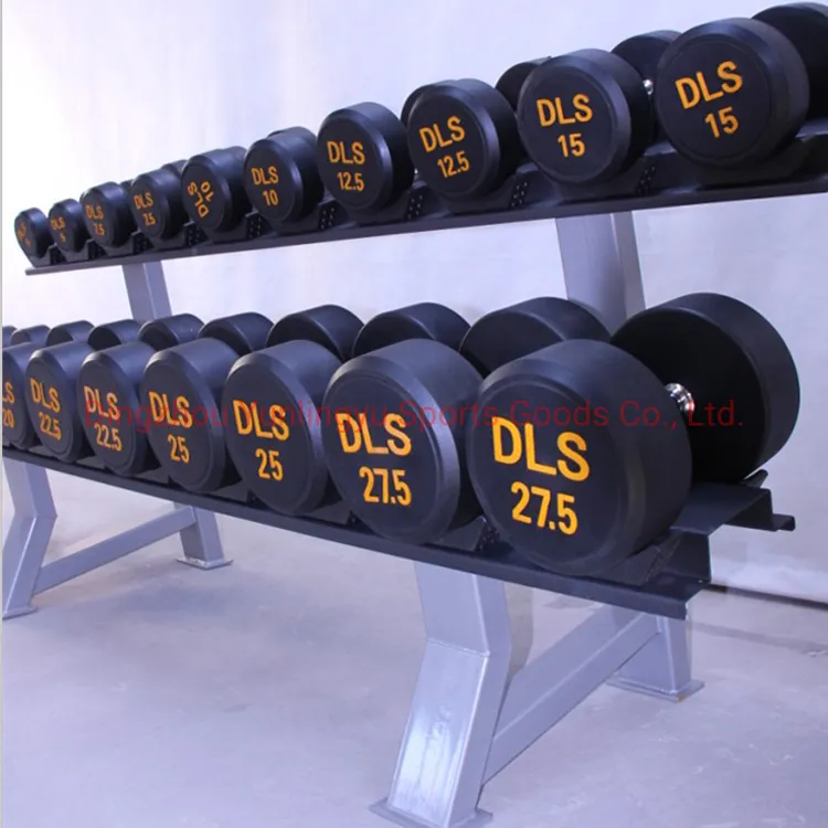 Gymnasium Fixed Dumbbell for Women and Men′s Household Professional Rubber Covered One Round Head Arm Exercise Muscle Commercial Dumbbell