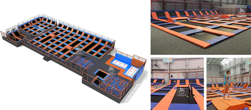 High Quality Wholesale Customized Sky Zone Fitness Equipment Trampoline Park Kids Men Indoor Jump Free Trampoline