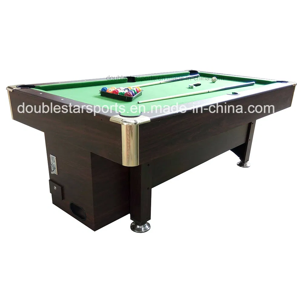 Hotel Pub Billiards Table 8FT Coin Operated Pool Table with Slate