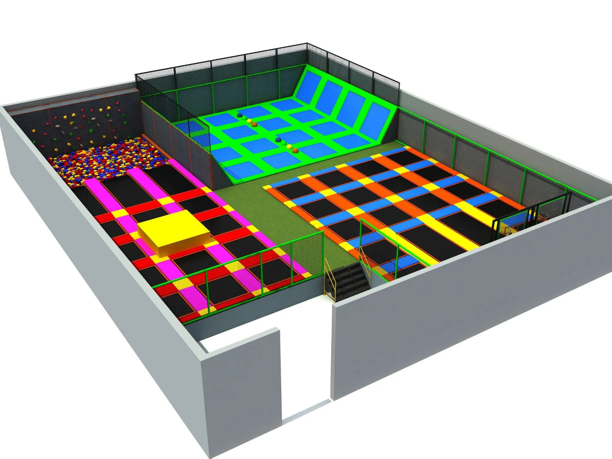 Indoor Trampoline Court Factory in China