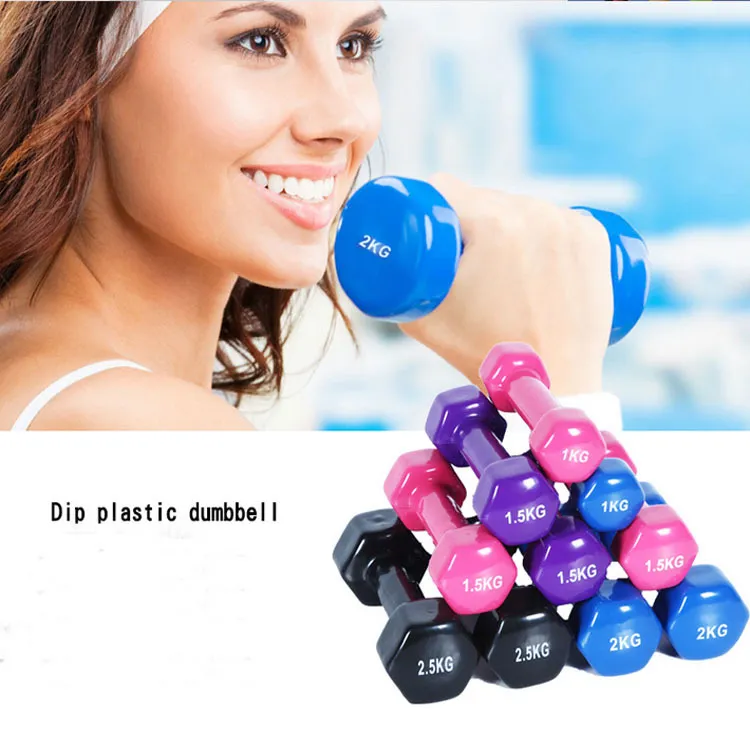 Kindergarten Morning Exercise with Sound Gymnastics Equipment Colorful Woman Use Dumbbell Kids Dumbbell Set with Rack