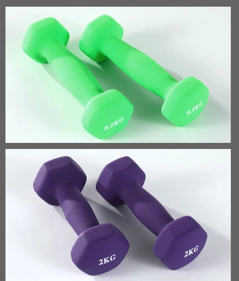 Kindergarten Morning Exercise with Sound Gymnastics Equipment Colorful Woman Use Dumbbell Kids Dumbbell Set with Rack