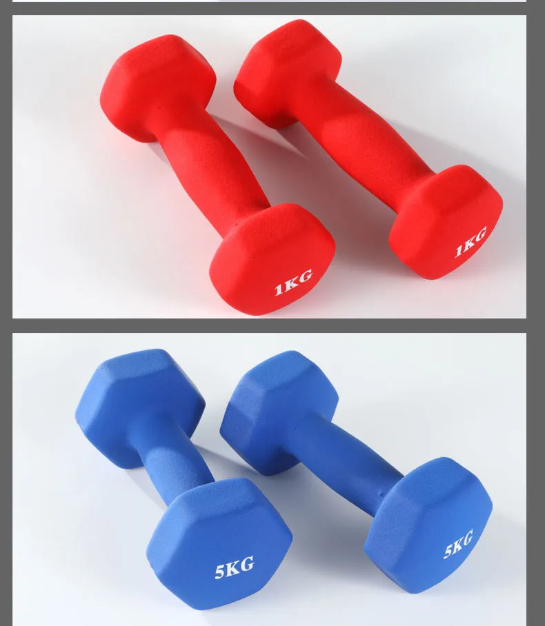 Kindergarten Morning Exercise with Sound Gymnastics Equipment Colorful Woman Use Dumbbell Kids Dumbbell Set with Rack