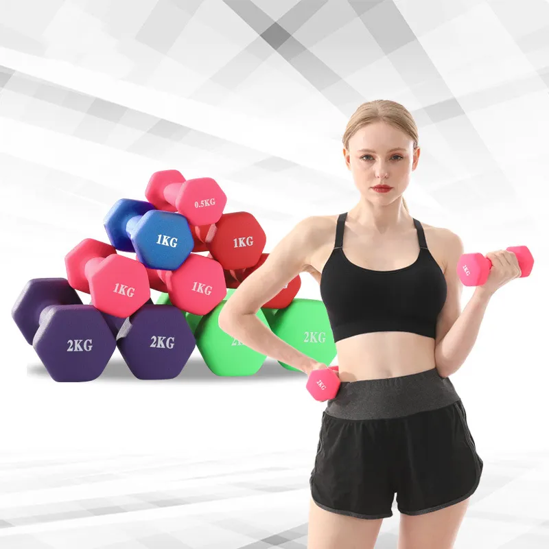 Morning Exercise with Sound Gymnastics Equipment Sports Fitness Plastic Toy Small Set Dumbbell Set