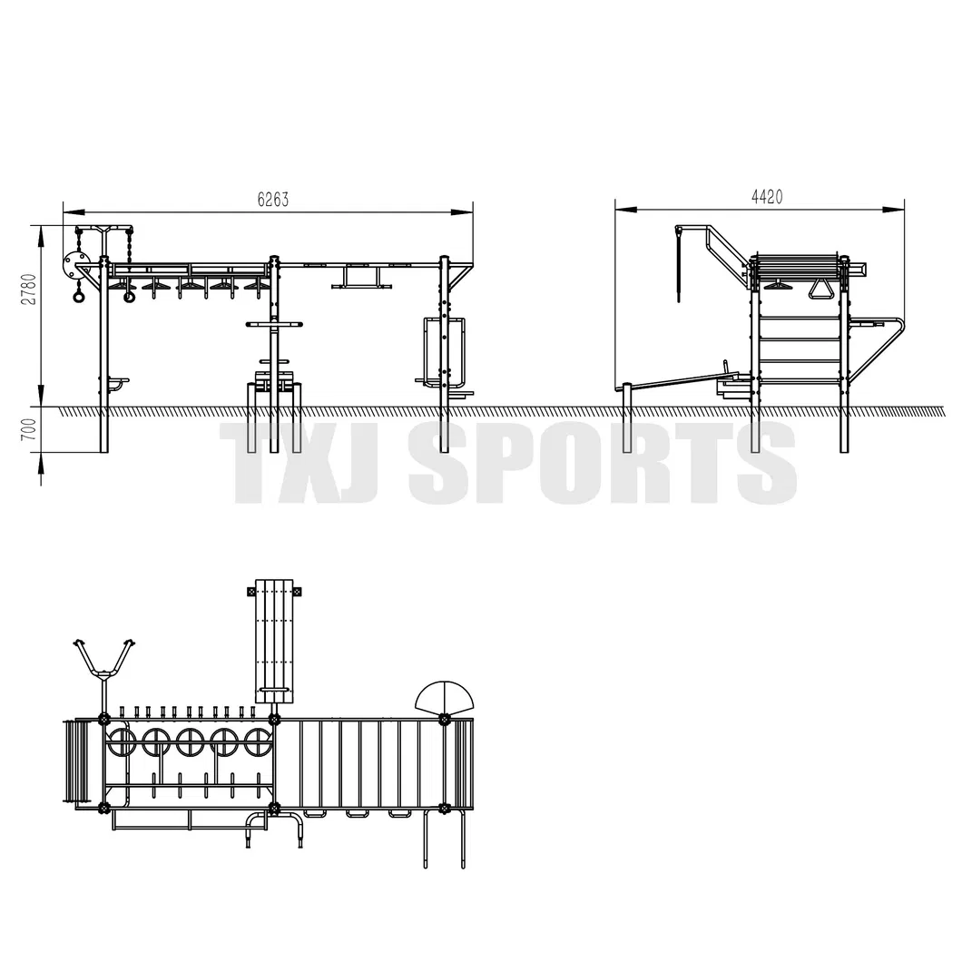 Multi Functional Street Workout Outdoor Fitness Calisthenics Gym Equipment