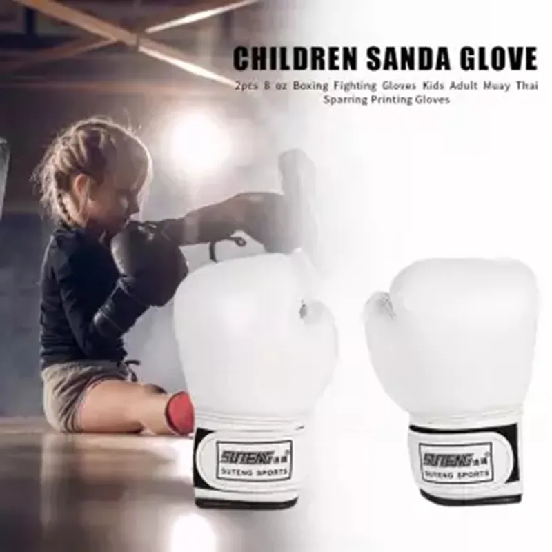 New 2-8 Years Kids Boxing Gloves for Fun Muay Thai Fight Sanda Martial Arts Bag Punching Training Mitts Gear