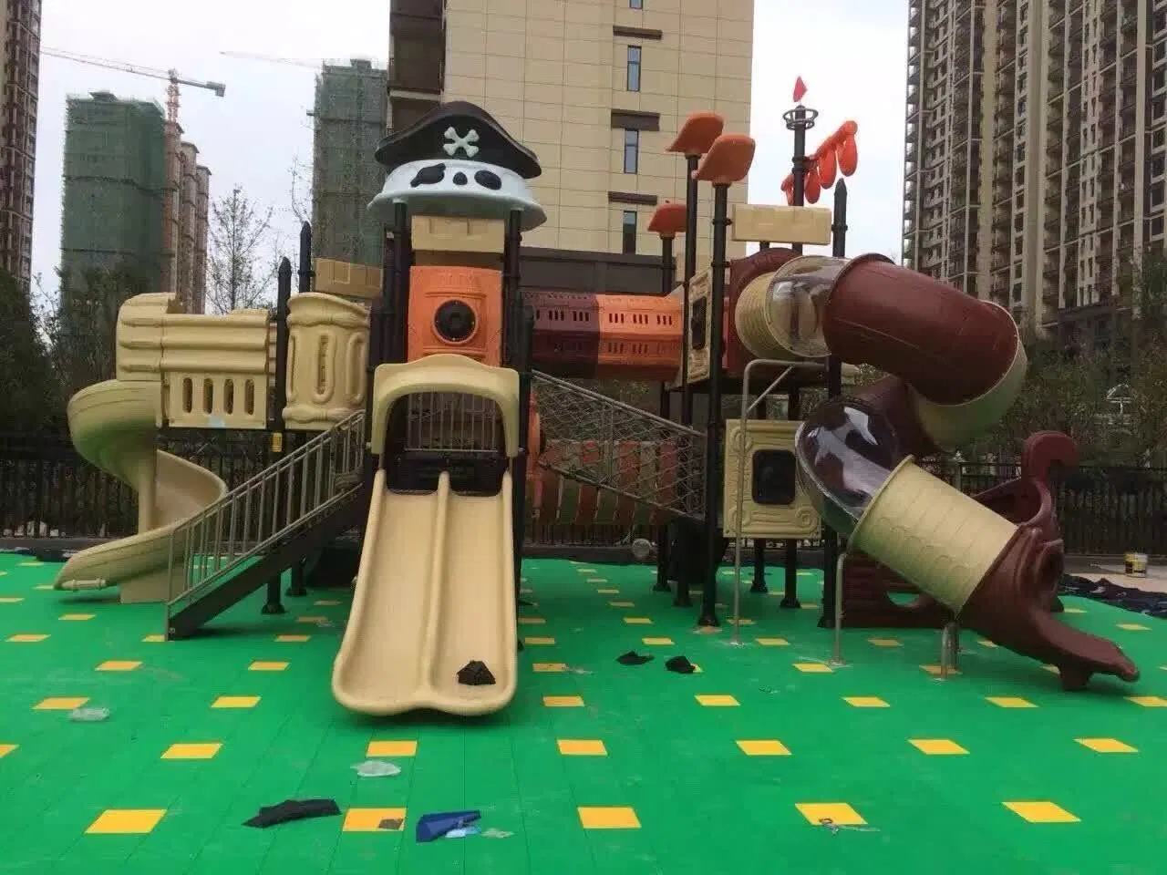 New Design Outdoor Playground Equipment Customized Slide of Pirate Ship Series