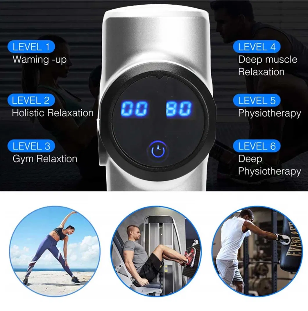 Newest Gym Portable Electric Deep Tissue Percussion Body Massager 24V Handheld Cordless Muscle Vibration Fascia Massage Gun