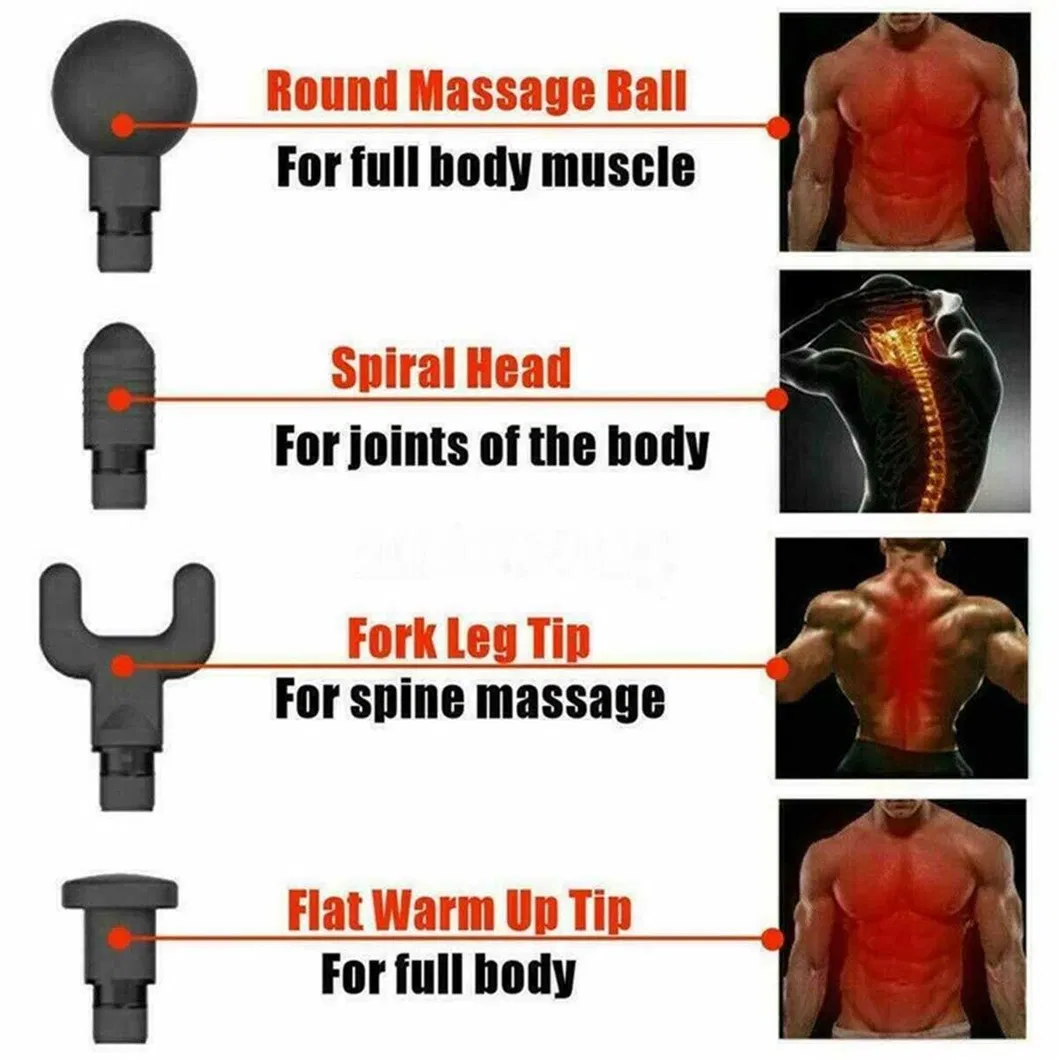 Newest Gym Portable Electric Deep Tissue Percussion Body Massager 24V Handheld Cordless Muscle Vibration Fascia Massage Gun