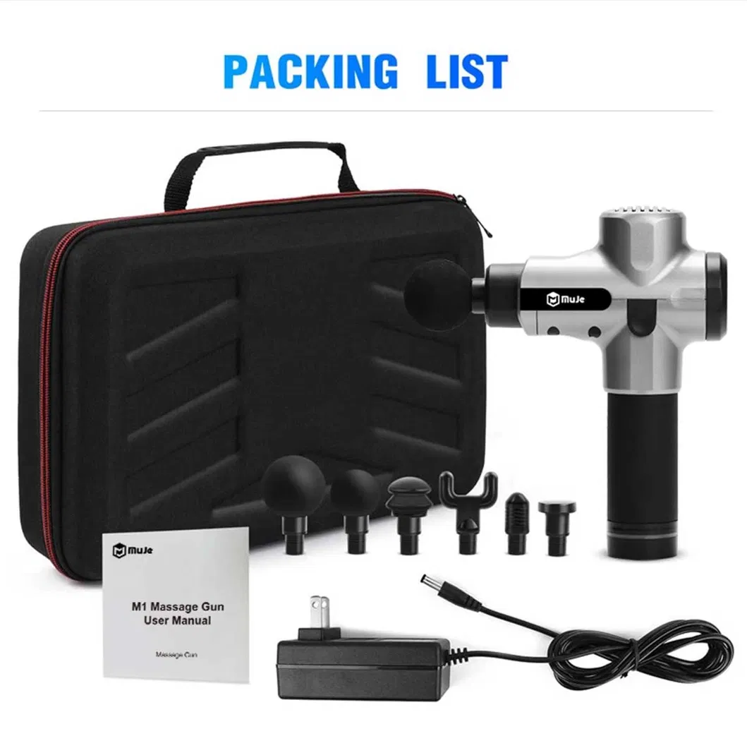 Newest Gym Portable Electric Deep Tissue Percussion Body Massager 24V Handheld Cordless Muscle Vibration Fascia Massage Gun