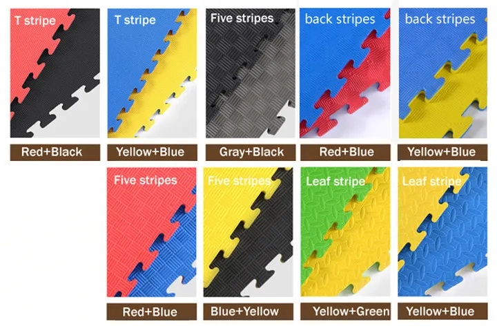 Non-Slip Five Pattern 2cm 2.5cm 3cm Taekwondo Karate Gym Mat Wrestling Tatami Floor Judo Mats Soft Material Arts Mat for Sale