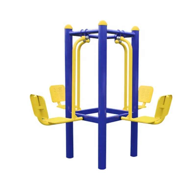 Outdoor Fitness Gym Equipment Park Seated Pedal Machine for Four Person Exercise