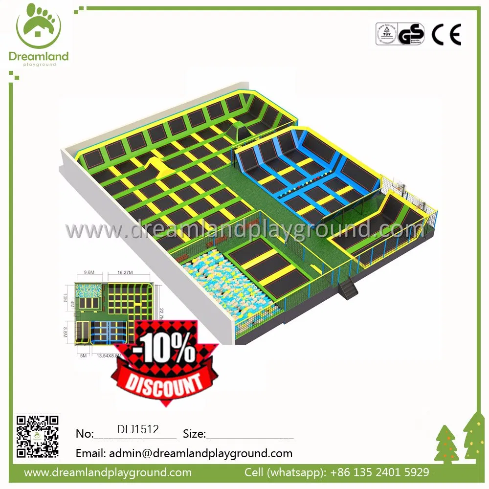 Popular Dodgeball Trampoline Court with Basketball Stands