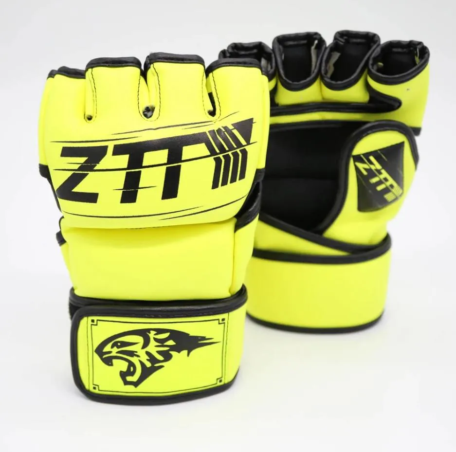 PU/Pin Finished/Microfiber/Cowhide MMA Gloves