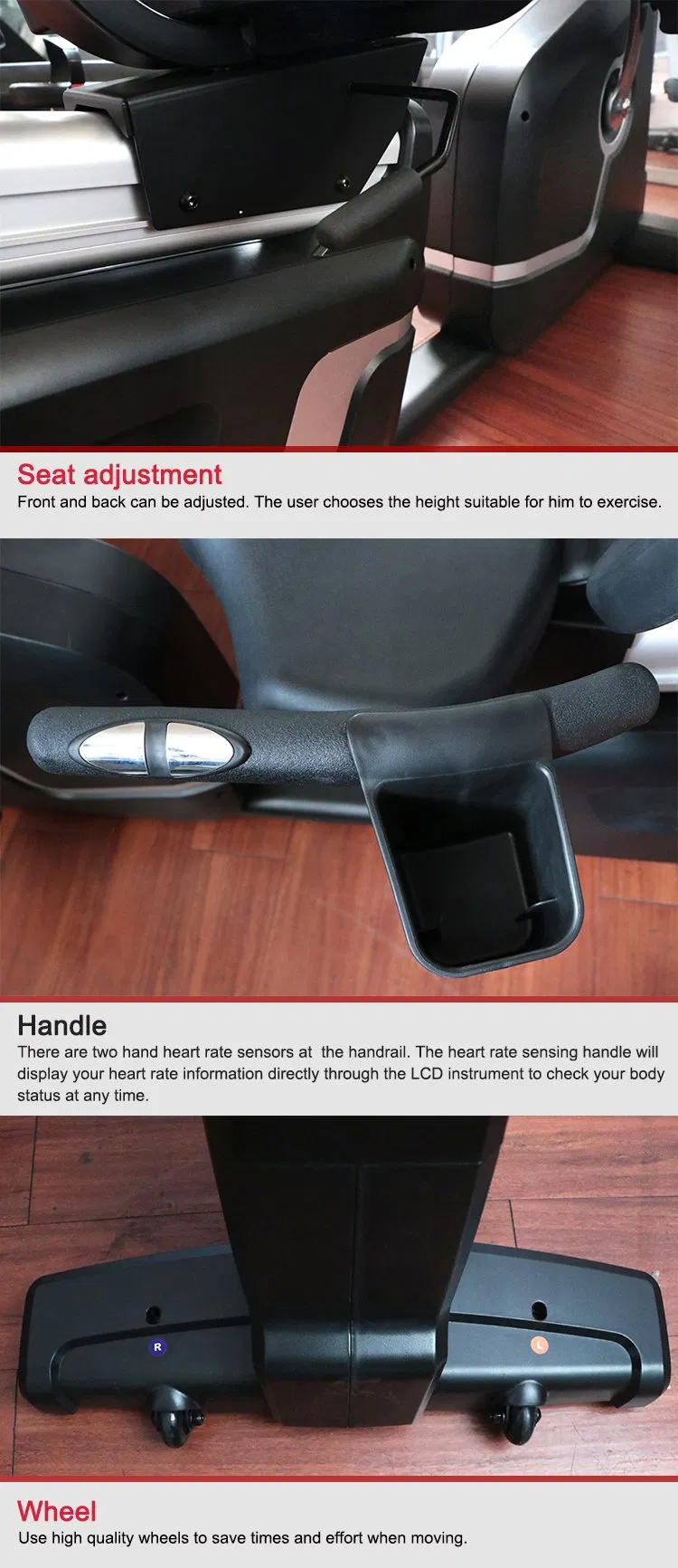 Recumbent Exercise Bike Indoor Cycle Sporting Goods Gym Club Trainer Use