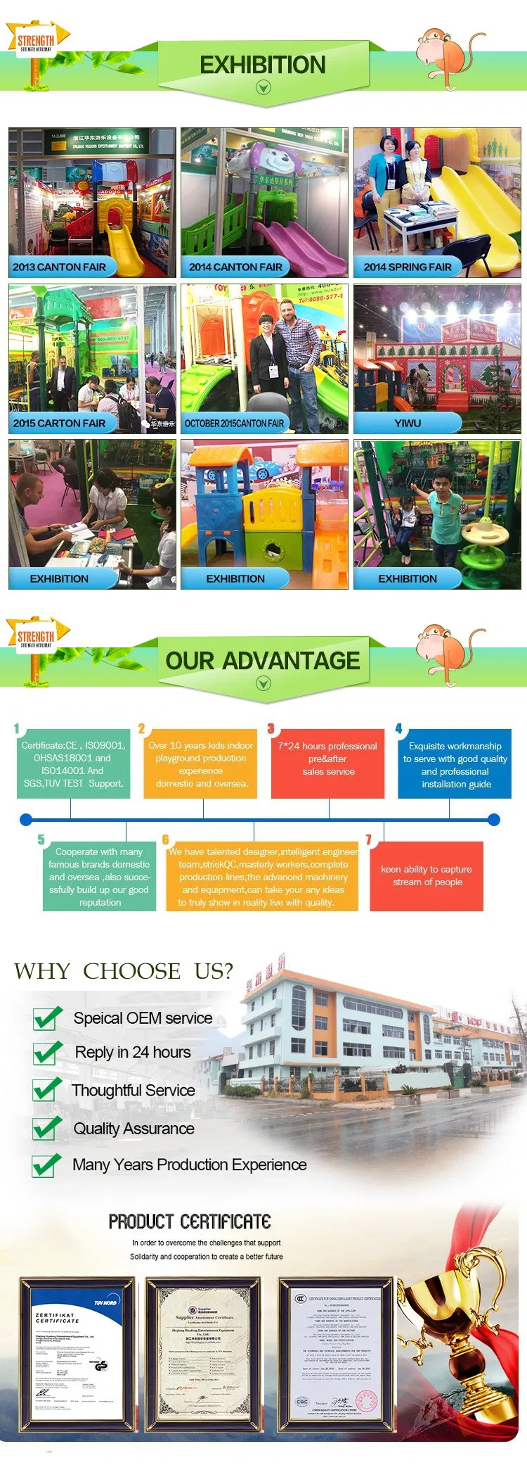 SGS\OHSAS18001\ISO9001\ISO14001 Certificate Good Quality Outdoor Sport Goods Fitness Equipment Outside Gym Customized Brand