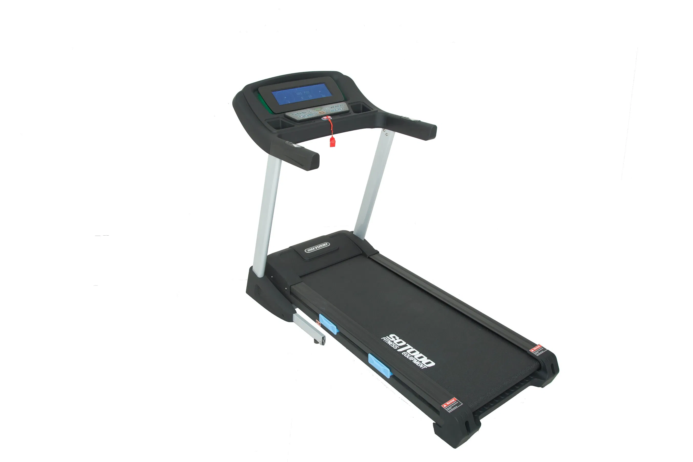 Shock Absorbing Electric Treadmill with Bluetooth Heart Rate Function Adjustable Slope Running Machine