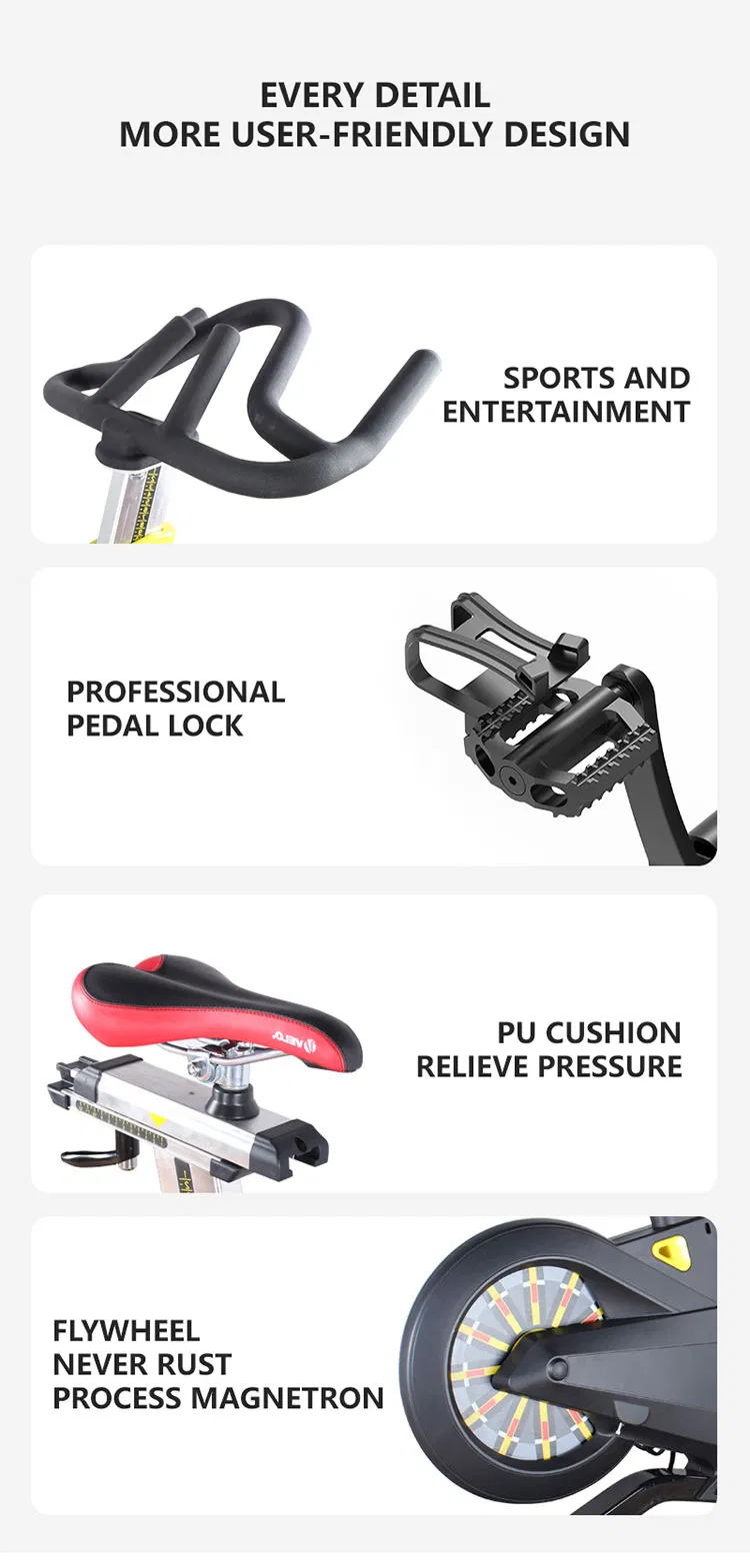 Stationary Bicycle Health Ware Spin Magnetic Resistance Exercise Bike