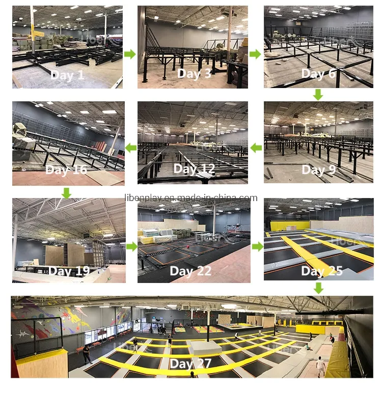 Teenager New Play Court Trampoline Shop with Inflatable Jump Bag
